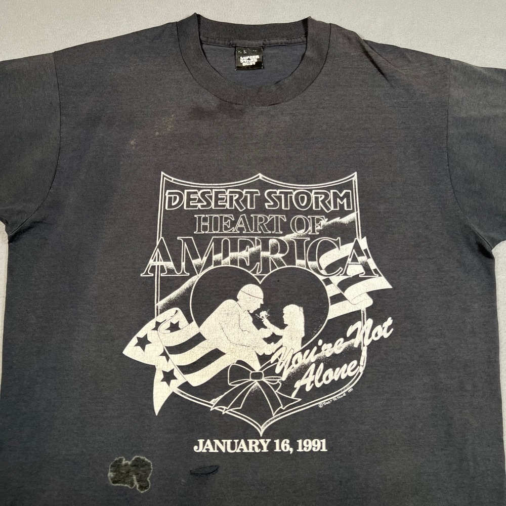 Vintage Desert Storm 1991 T Shirt XL Heart Of America Screen Stars Single Stitch